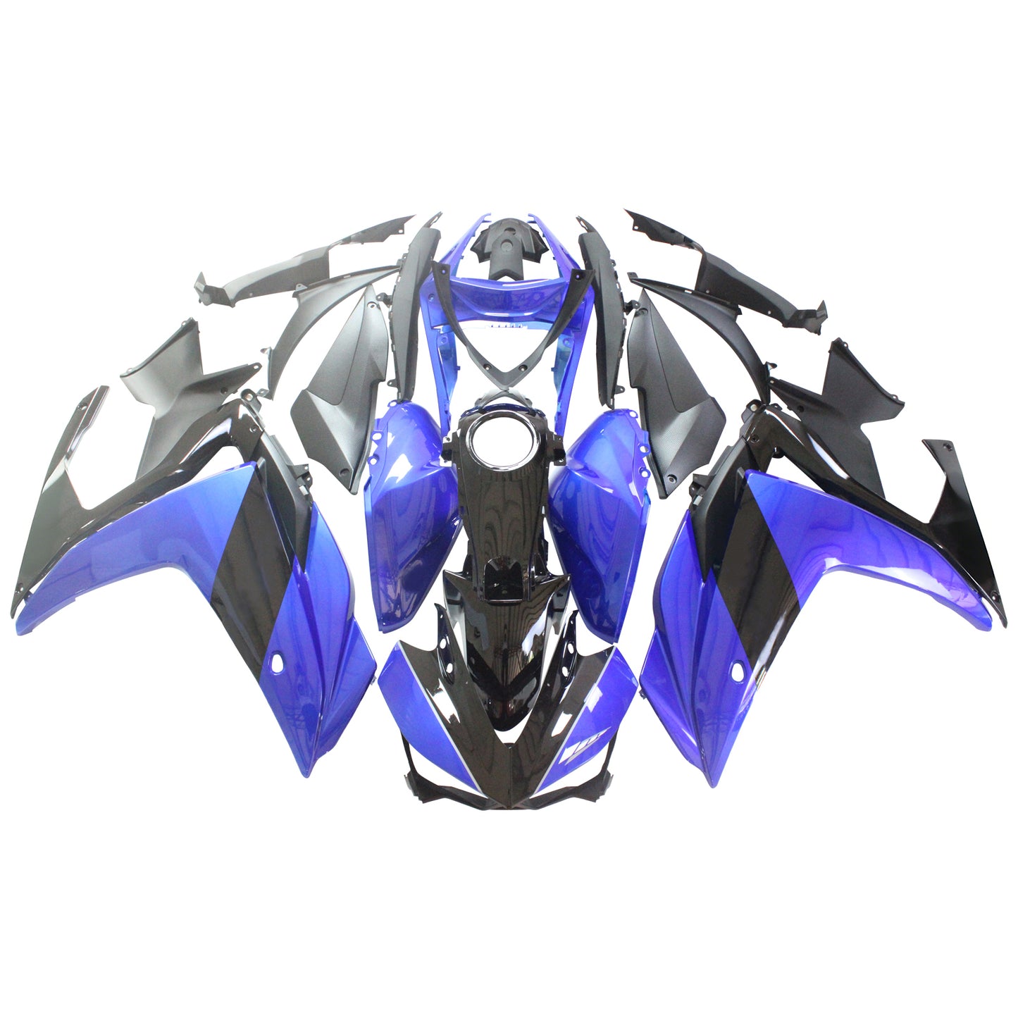 Amotopart Sales Ski Yamaha 2014-2018 YZF R3 e 2015-2017 YZF R25 Kit di abbigliamento blu nero