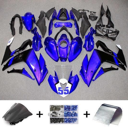 Amotopart Sales Ski Yamaha 2014-2018 YZF R3 e 2015-2017 YZF R25 Blue Fearing Kit