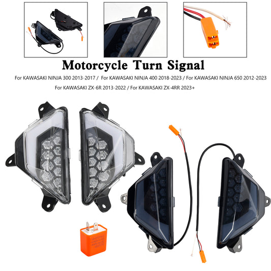 KAWASAKI NINJA 300 400 650 ZX-6R ZX-4RR 2013+ Indicatore di direzione anteriore a LED