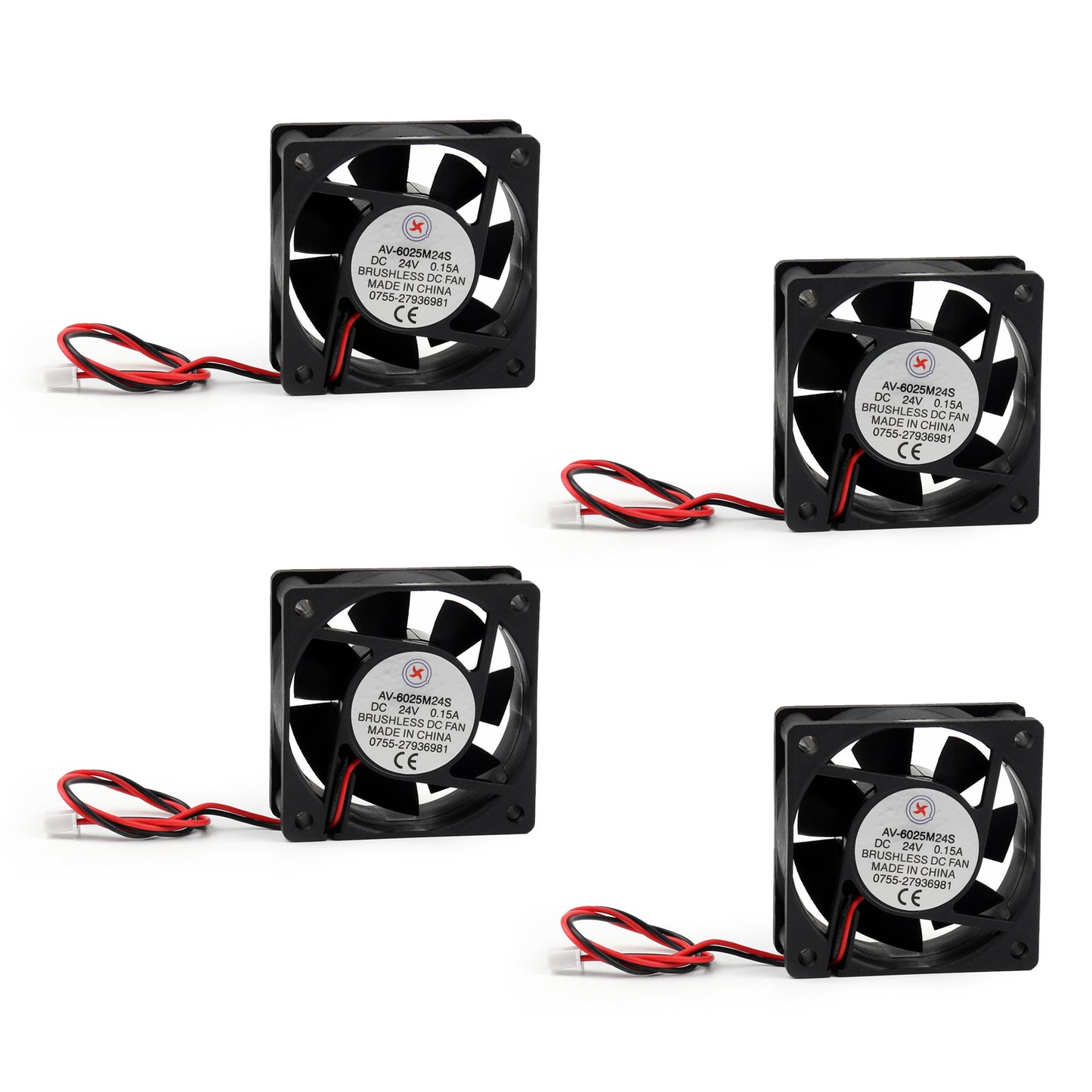 Ventola di raffreddamento senza spazzole DC 1Pcs 24V 0.15A 6025S 60x60x25mm Ventola per computer CUP a 2 pin