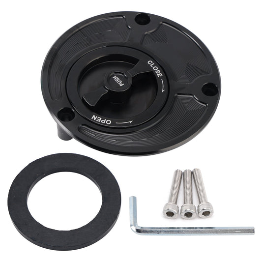 Tappo serbatoio carburante CNC nero senza chiave per Yamaha FZ1 FZ6 FZ8 YZF R1 R6 R3 FZR 750