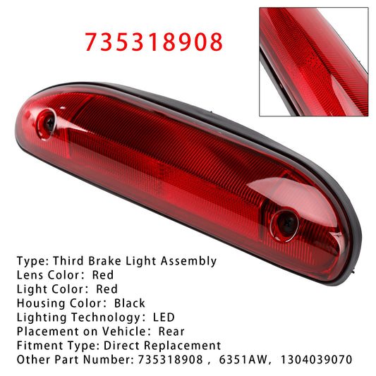 Luce di stop a LED terza luce di stop 735318908 per Ducato 244 Citroën Jumper rossa