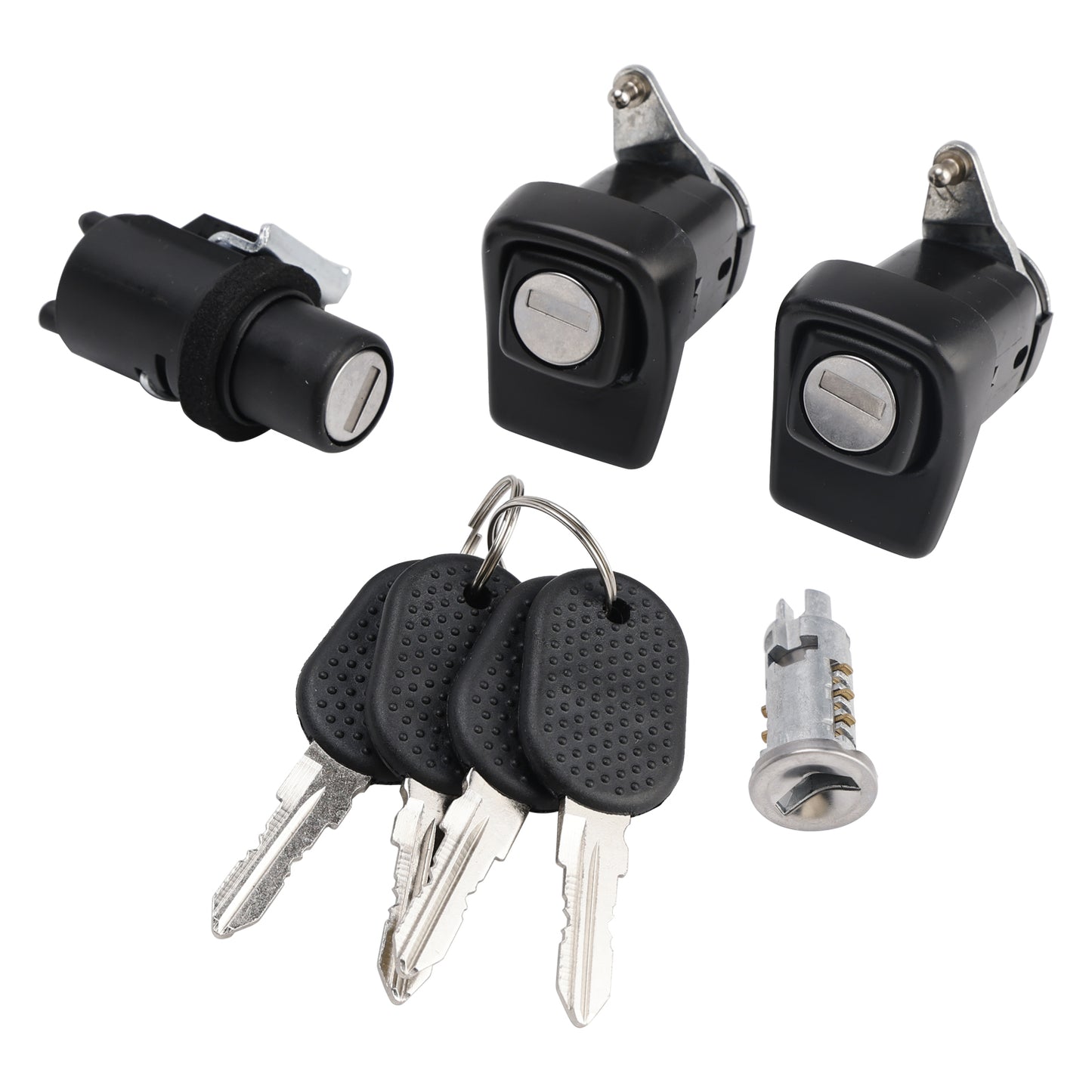 Per Fiat Panda 141 1998-2003 Kit Serrature Porte Dx Sx + Cofano + Cilindretto + 4 Chiavi 7654911