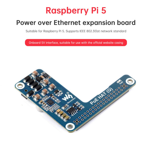 Raspberry Pi 5 Scheda di espansione Ethernet Modulo di alimentazione PoE 802.3af/at