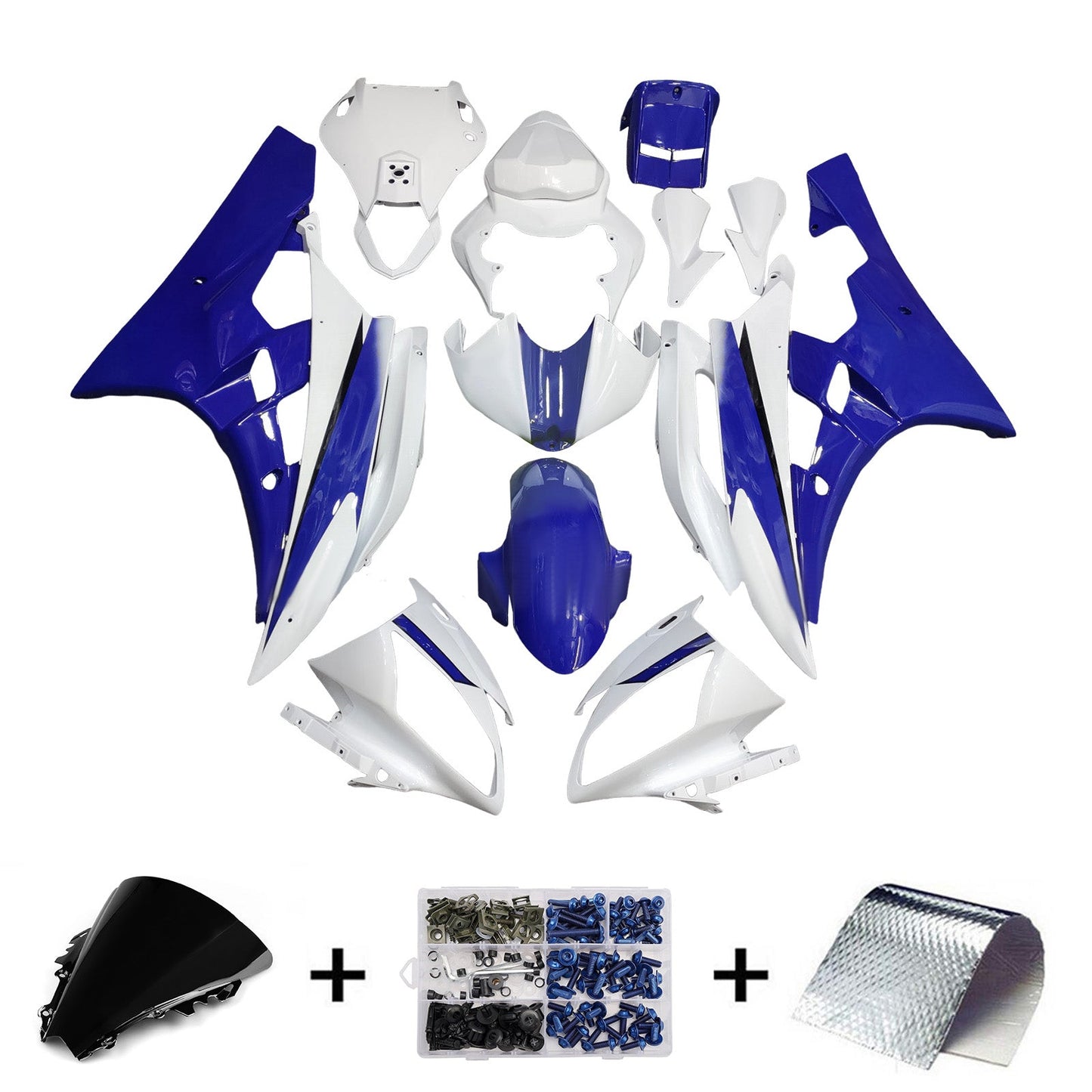 Kit carenatura iniezione plastica ABS per Yamaha YZFR6 YZF-R6 2006-2007