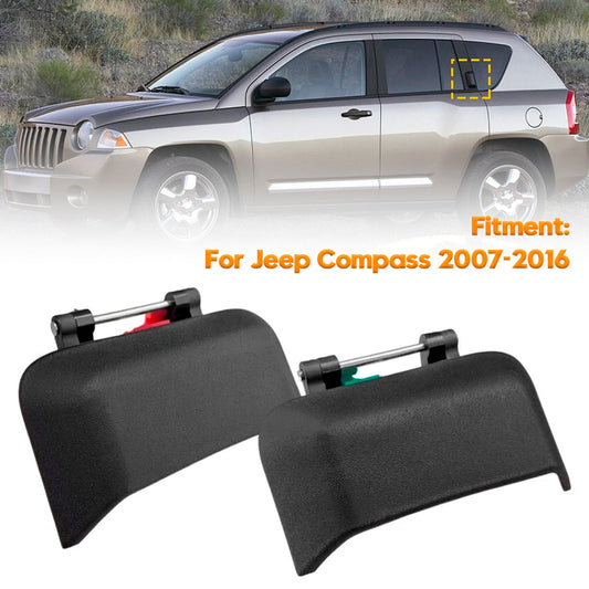 Maniglia esterna per portiera posteriore auto, nera, 1 paio, per Jeep Compass 2007-2016