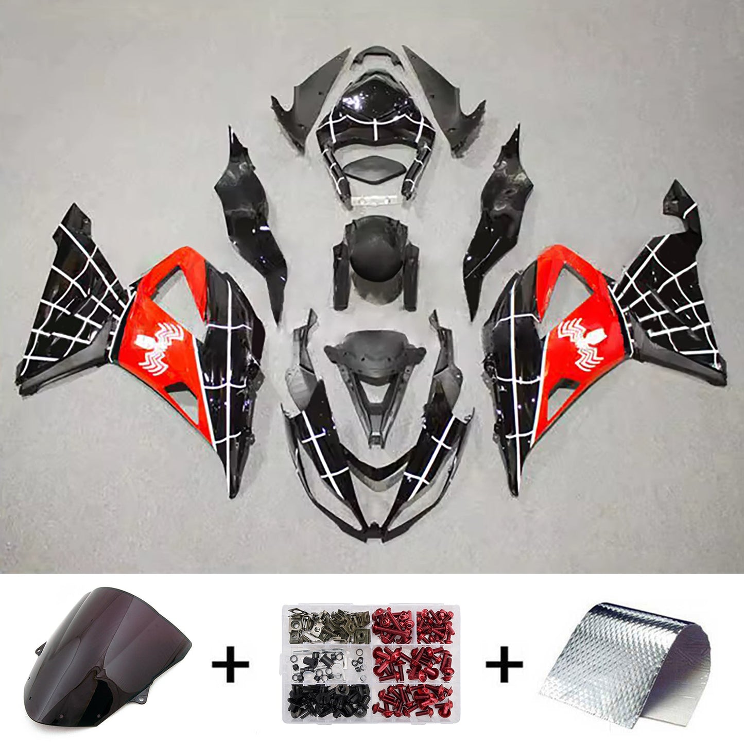 Kit carenatura iniezione in plastica ABS adatto per Kawasaki ZX6R 636 2013-2018