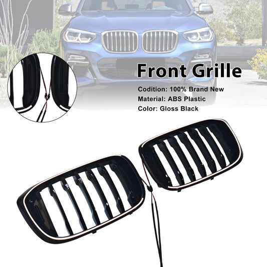 Griglia anteriore a doppio rene nera lucida per BMW X4 G02 X3 G01 G08 2018-2021