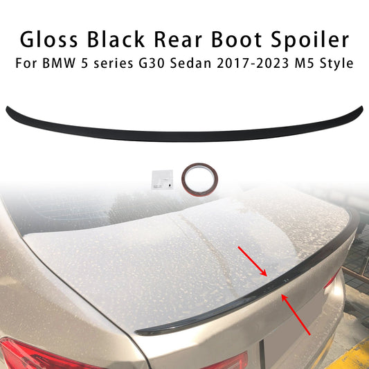 Spoiler posteriore nero lucido per BMW Serie 5 G30 Berlina M5 Style 2017-2023
