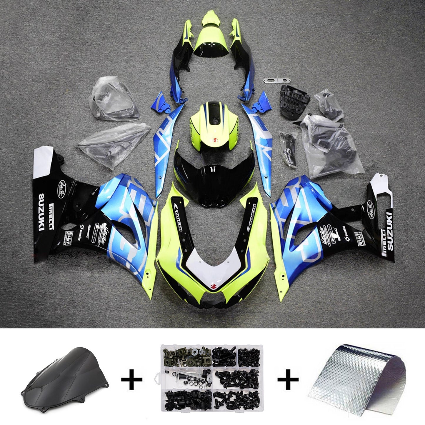 Kit carenatura iniezione plastica ABS per Suzuki GSXR1000 2017-2025 K17