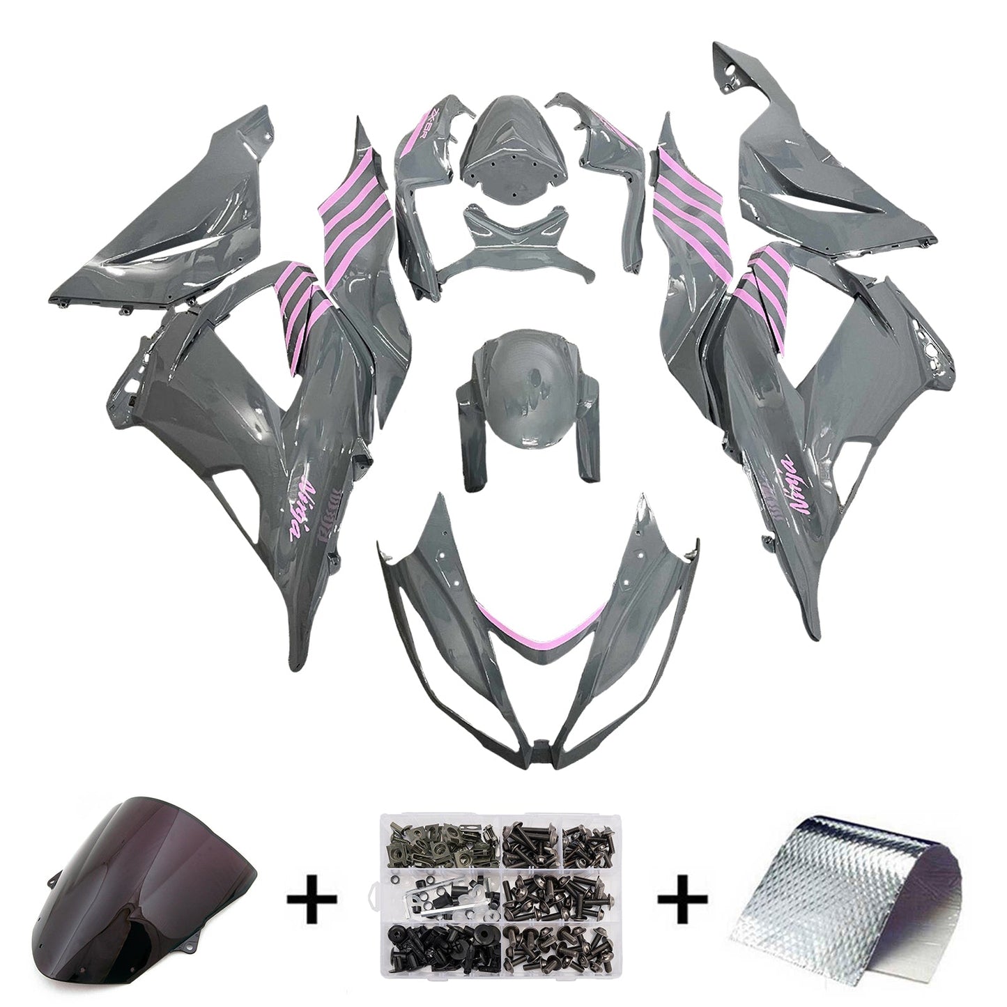 Kit carenatura iniezione in plastica ABS adatto per Kawasaki ZX6R 636 2013-2018