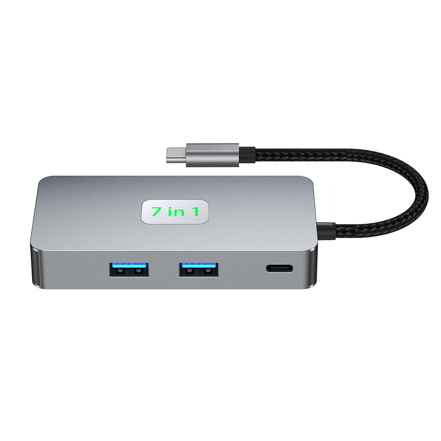 Adattatore hub dock interfaccia USB3.2 HDMI PD100W SD TF 7 in 1 TYPE-CtoRJ45 2.5G 10G