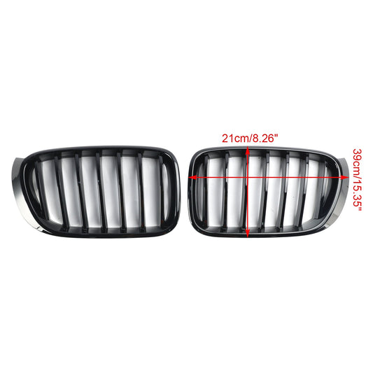 Griglia per rene paraurti anteriore nera lucida adatta per BMW X3 X4 F25 F26 2014-2017