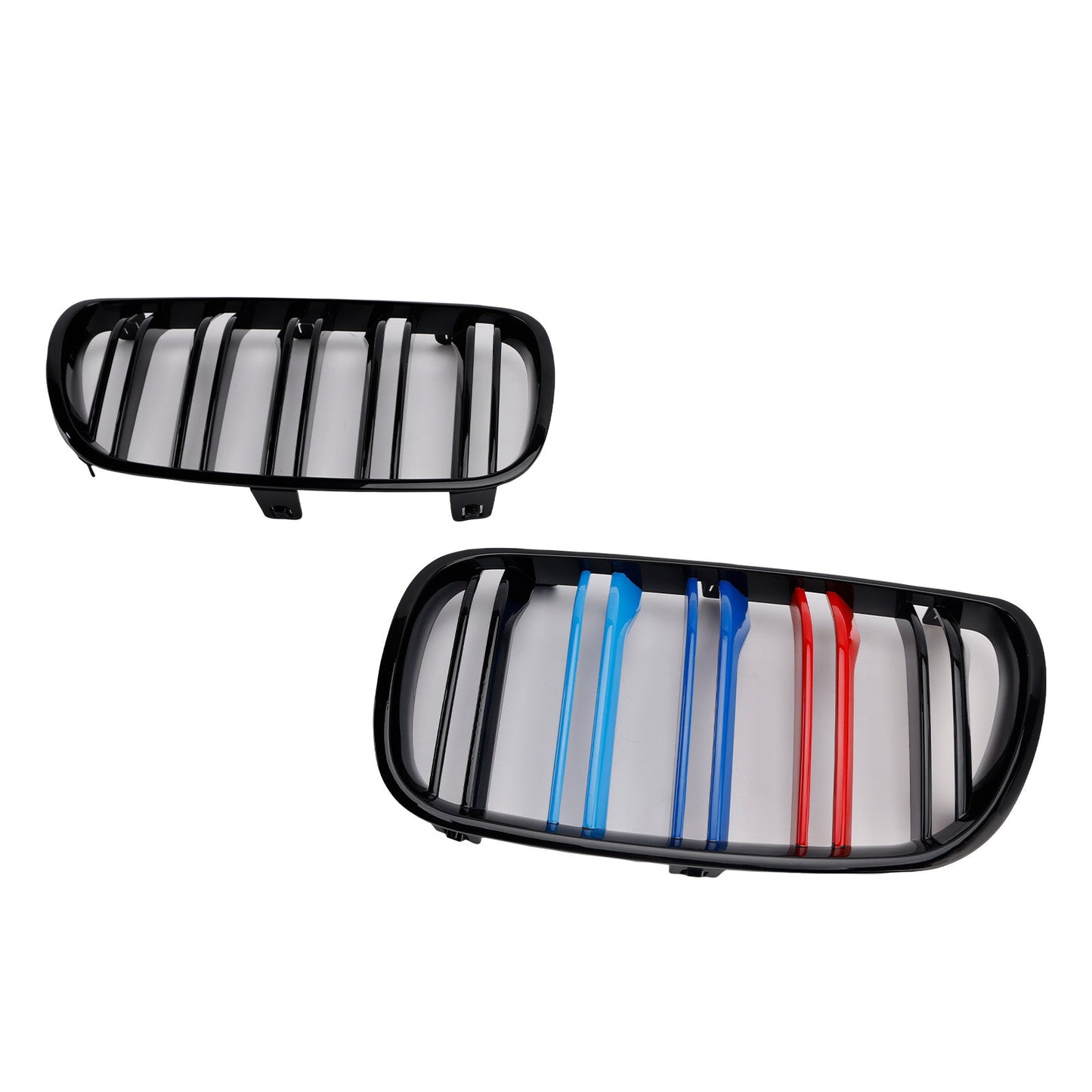 2 griglie anteriori per paraurti nere lucide compatibili con BMW X3 E83 2007-2010 LCI
