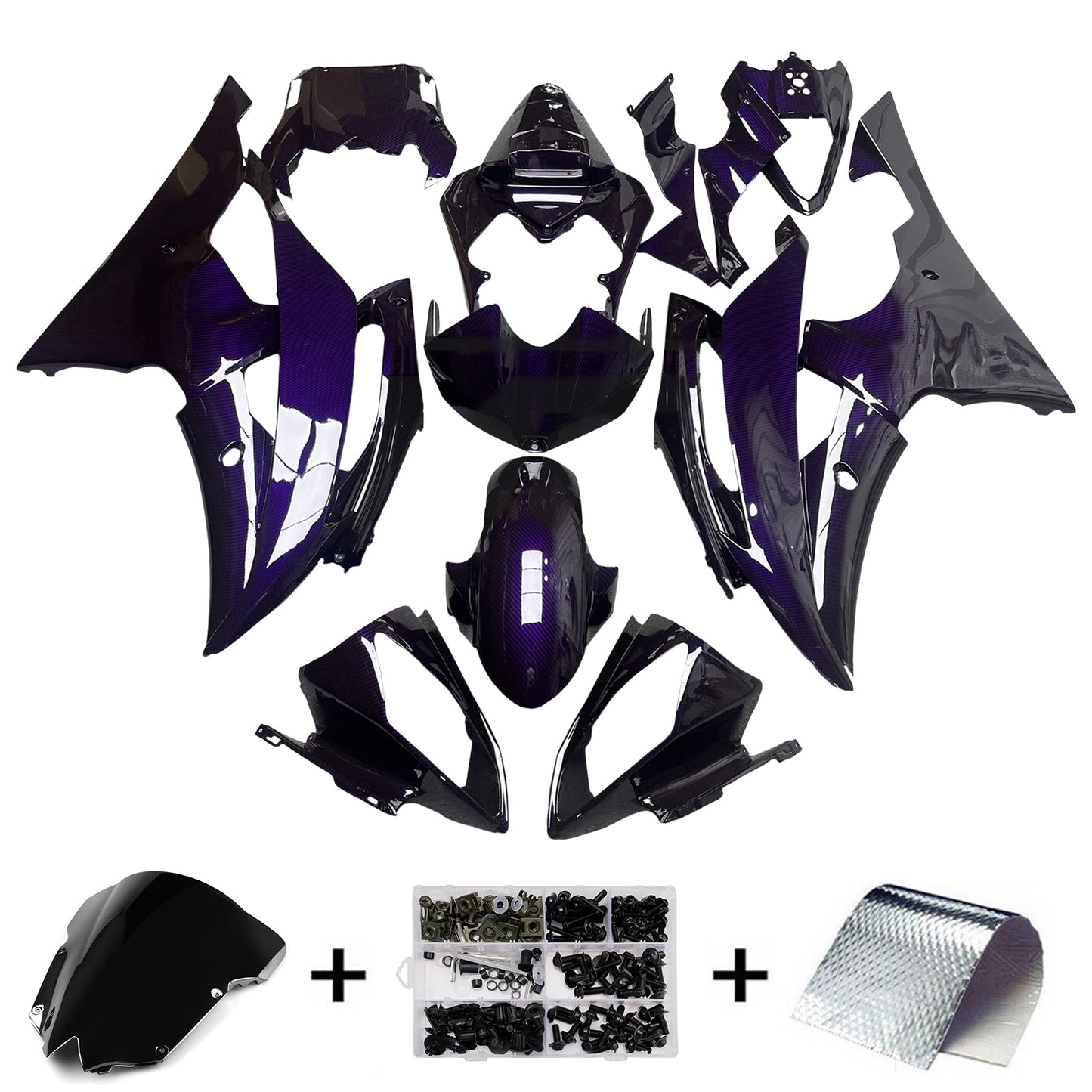 Kit carenatura iniezione plastica ABS per Yamaha YZFR6 YZF-R6 2008-2016