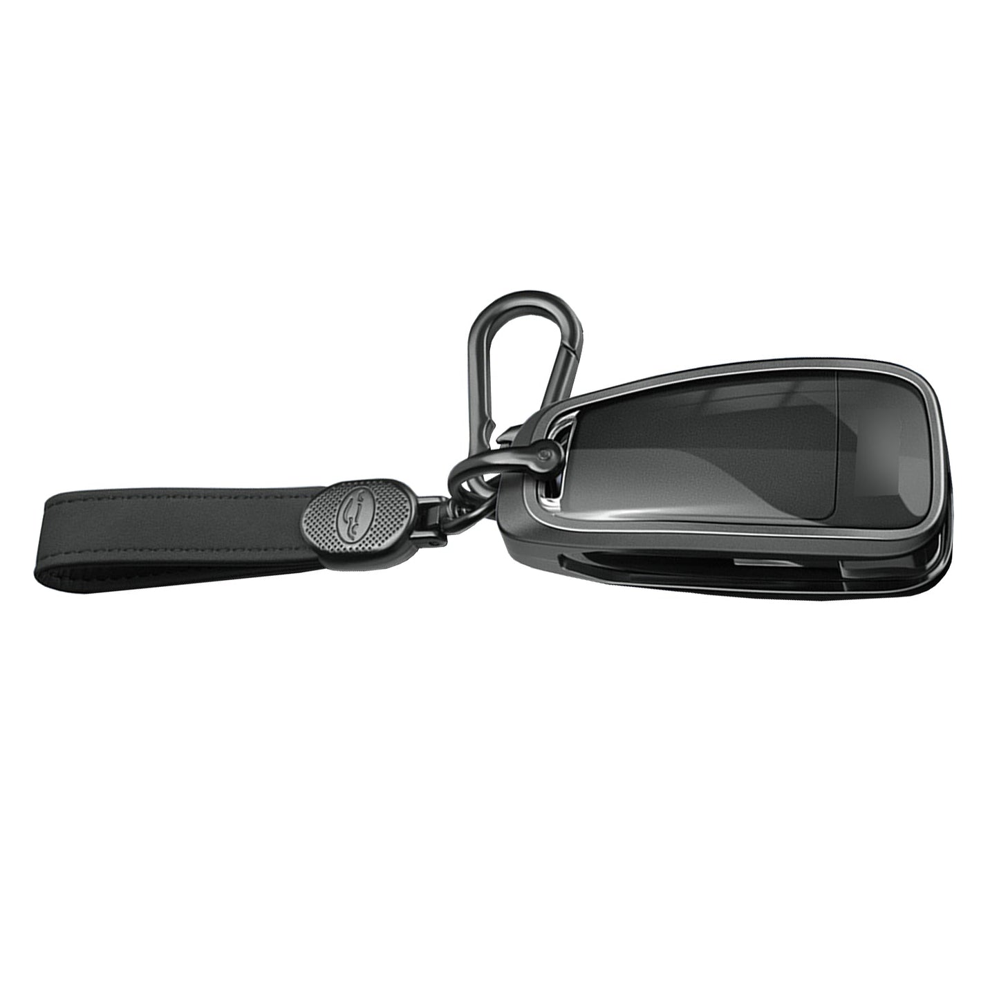Custodia per chiave auto in TPU argentato in lega di alluminio con fibbia per Audi a6l a4l a3