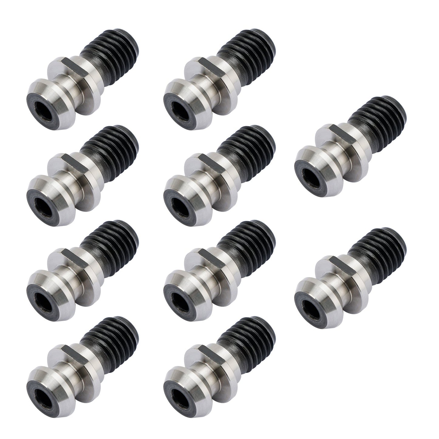10 pz. CAT40 45° 0,740" Manopola di ritenzione del perno di trazione adatta per Mazak Fadal CNC argento