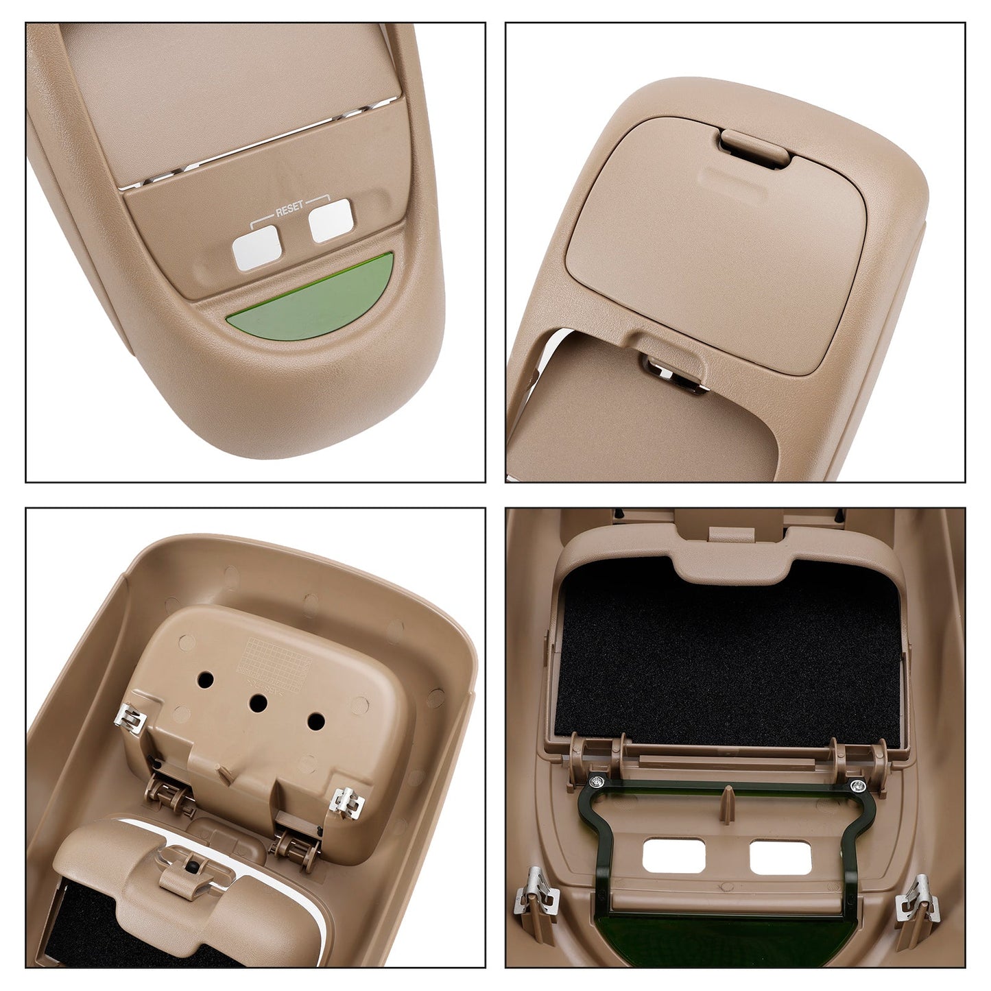 Gruppo console superiore Super Duty Ford F250 F-350 F-450 F-550 2002-2004 senza tettuccio apribile marrone chiaro