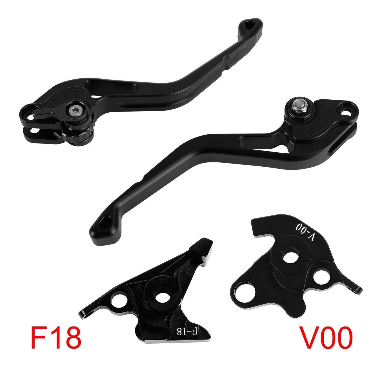 Nuova leva freno e frizione corta compatibile con Honda VFR750 VFR800/F VTR1000F, colore nero.
