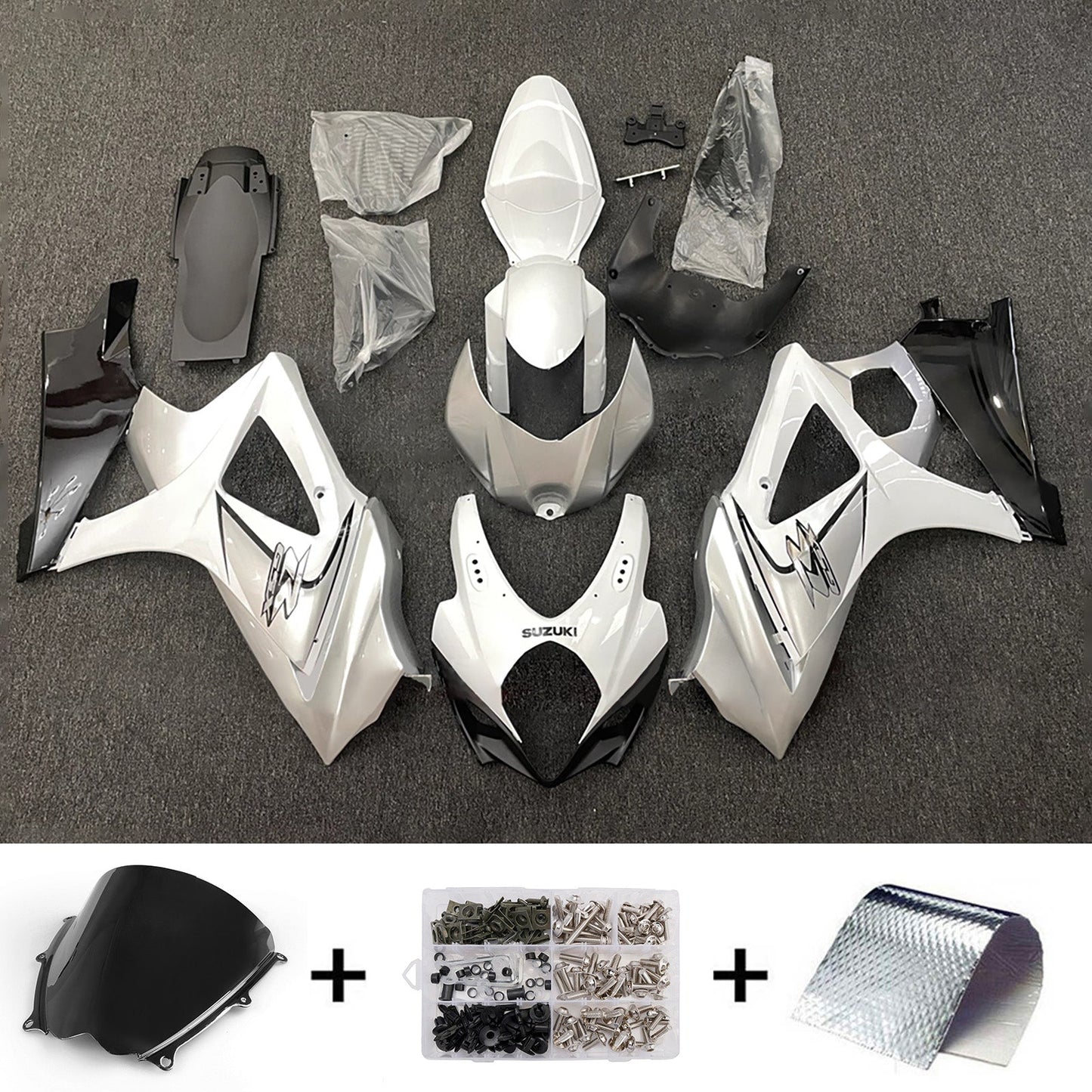 Kit carenatura iniezione plastica ABS per Suzuki GSXR1000 2007-2008 K7