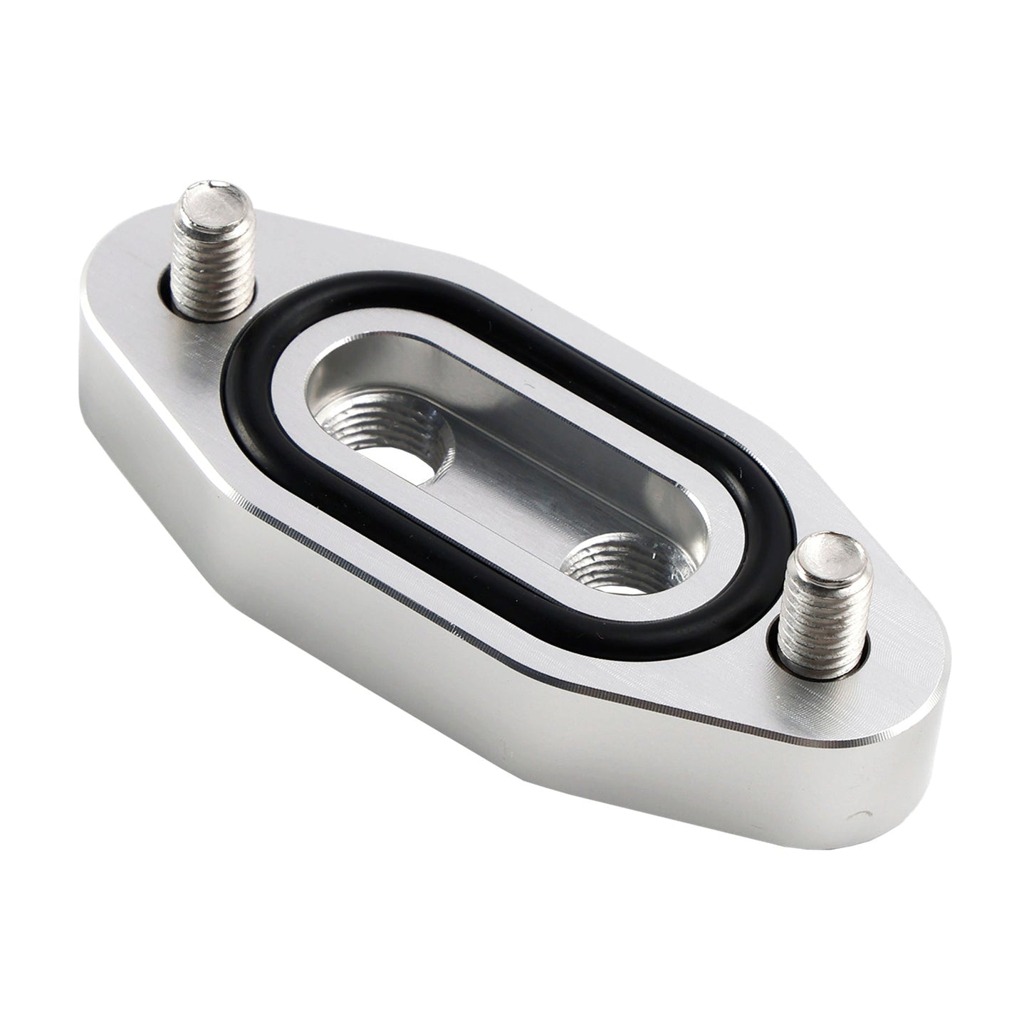 Piastra adattatrice per linea di alimentazione dell'olio Twin Turbo Dual 1/8"" NPT per LS1 LSX LS3 LS2 LQ4