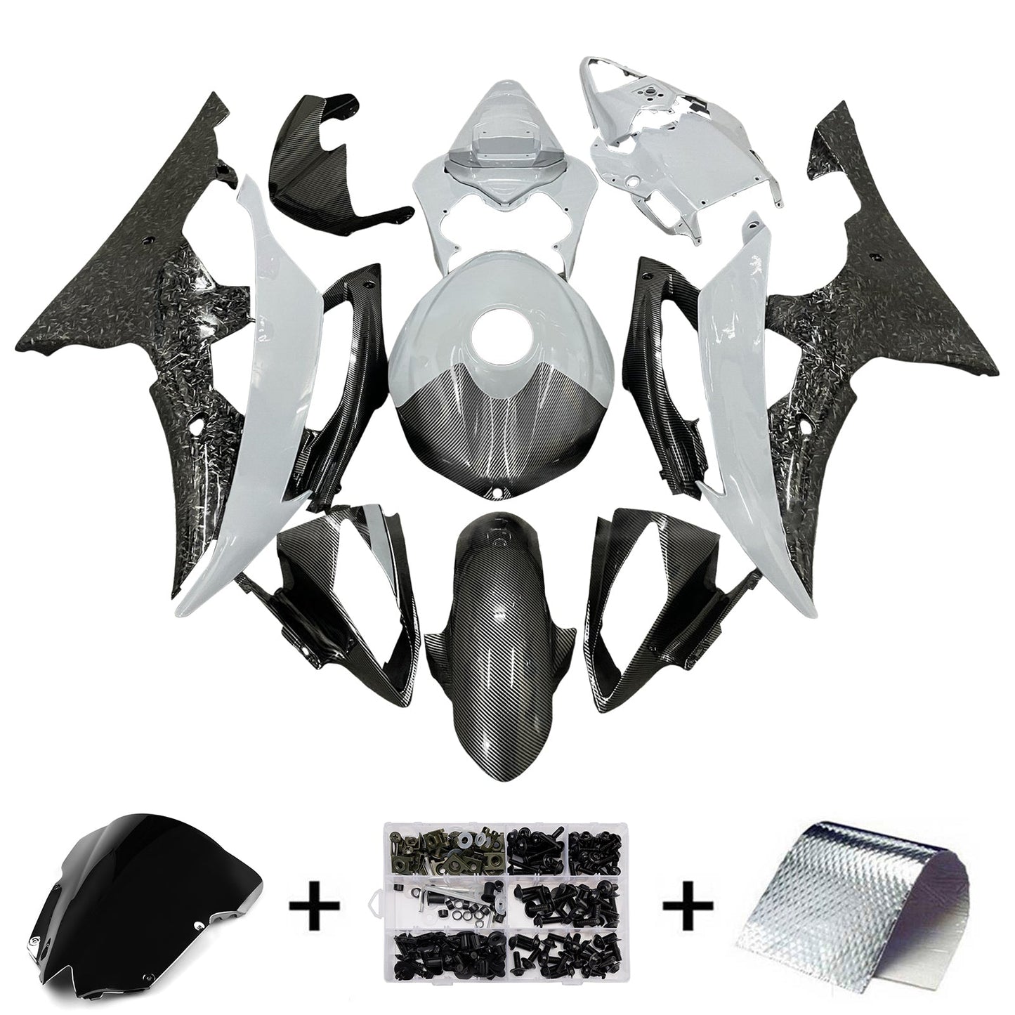 Kit carenatura iniezione plastica ABS per Yamaha YZFR6 YZF-R6 2008-2016