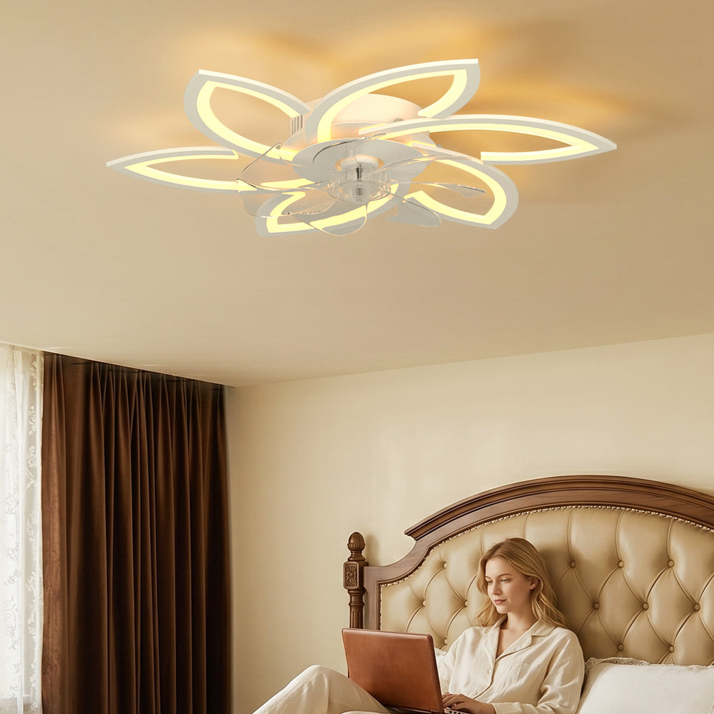 Con illuminazione e telecomando silenzioso Ventilatore da soffitto con LED