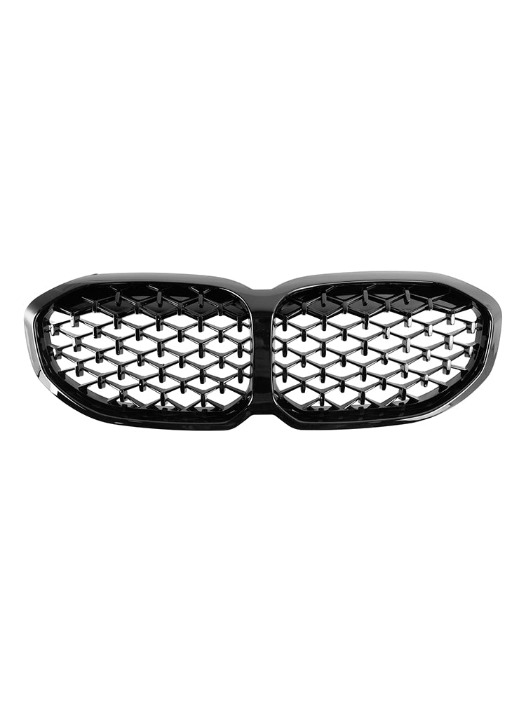 19-24 Per BMW Serie 1 F40 Griglia a rene anteriore Gloss Black Diamond ABS