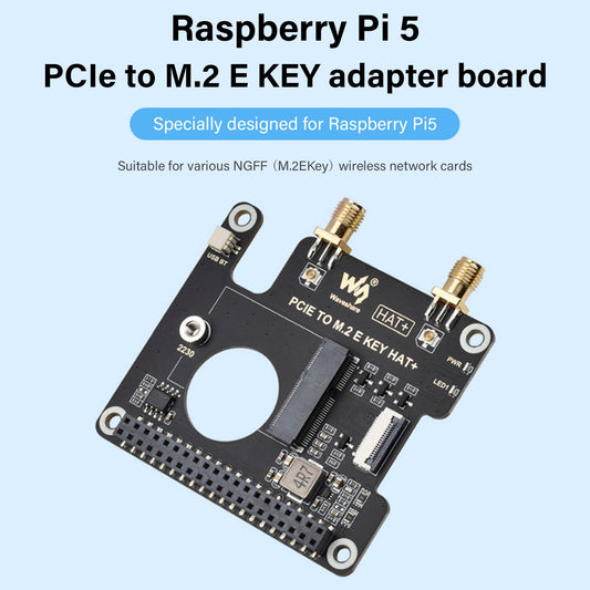 Scheda di espansione PCIe per Raspberry Pi 5 a M.2 E Key per scheda di rete wireless NGFF