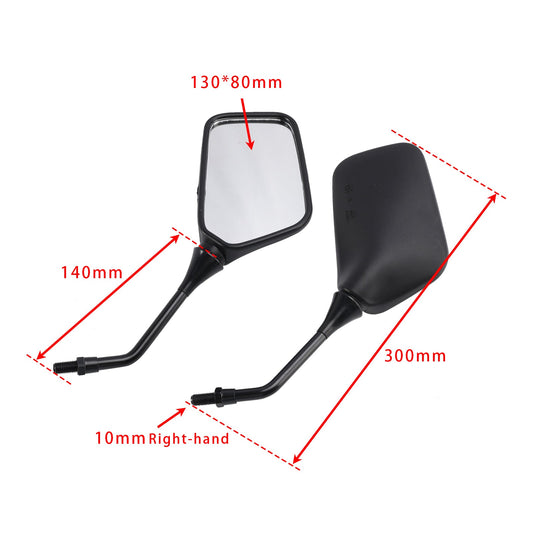 Coppia di specchietti retrovisori neri M10 per Kawasaki KLR250 KLR600 KLR650