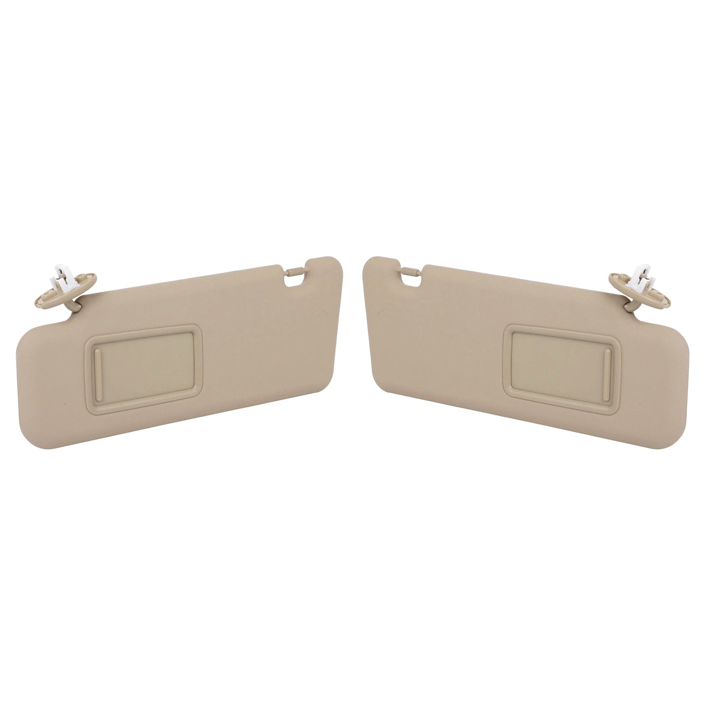 Coppia di alette parasole beige per Toyota Highlander 2008-2013, codice 74321-48490-E0/74320-48500-E0.