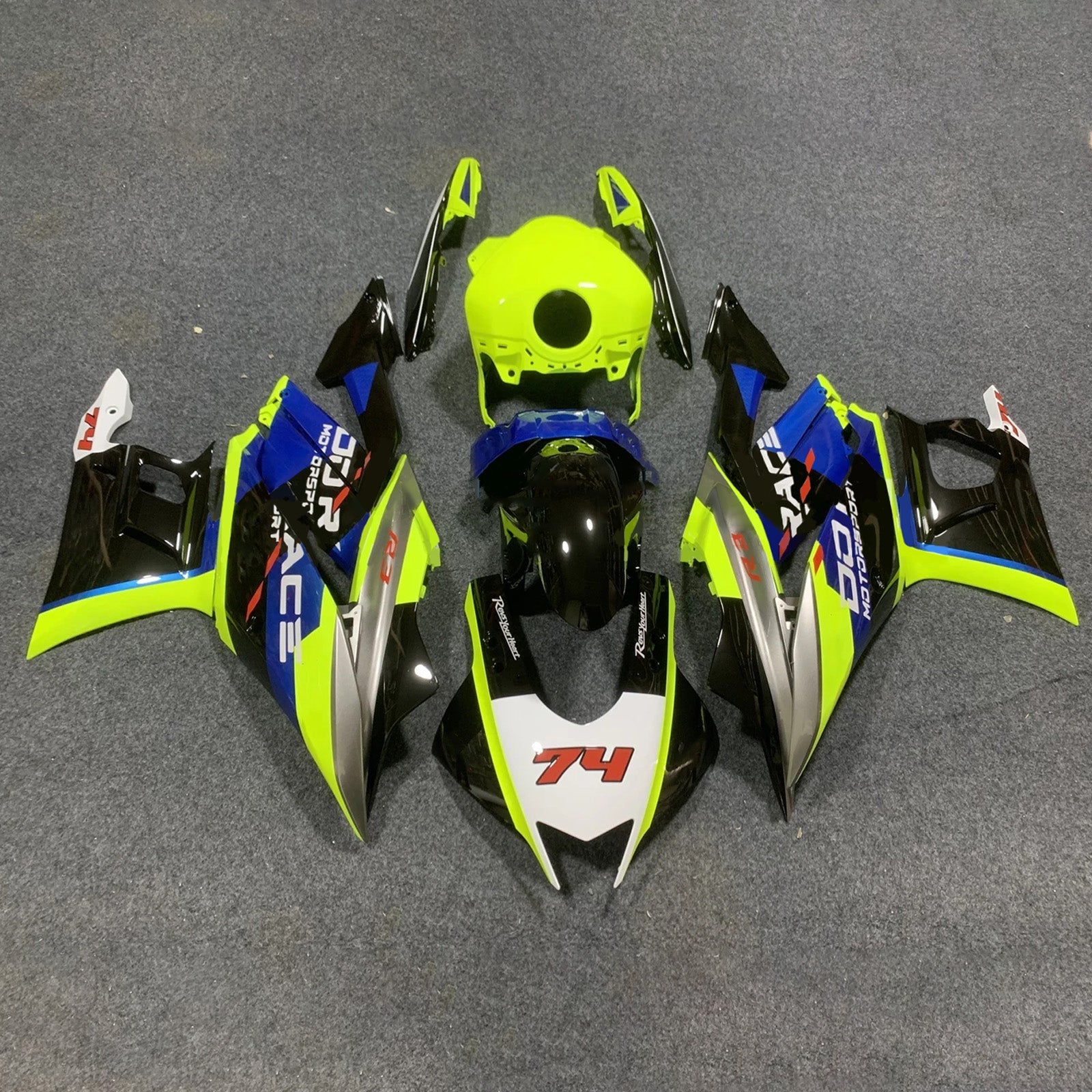 Kit Carenatura Moto Per Kawasaki Ninja 250R EX250R (2008-2012) – Body Kit In ABS Con Raccordi Conici