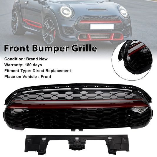 Griglia anteriore GP-Style con finiture rosse e nere lucide, adatta per Mini Cooper F55 F56 F57 2014-2021
