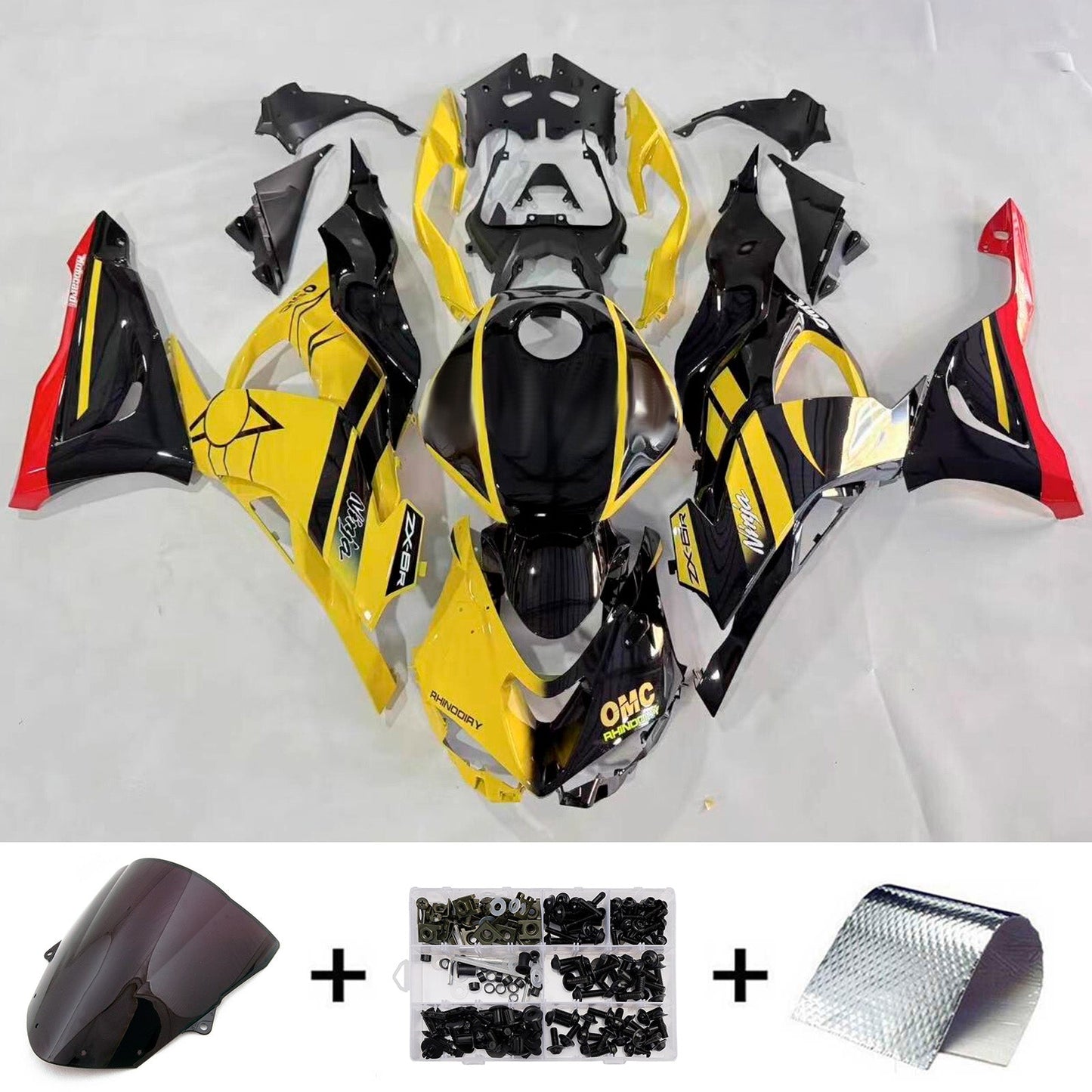 Kit carenatura iniezione in plastica ABS adatto per Kawasaki ZX-6R 2024-2026