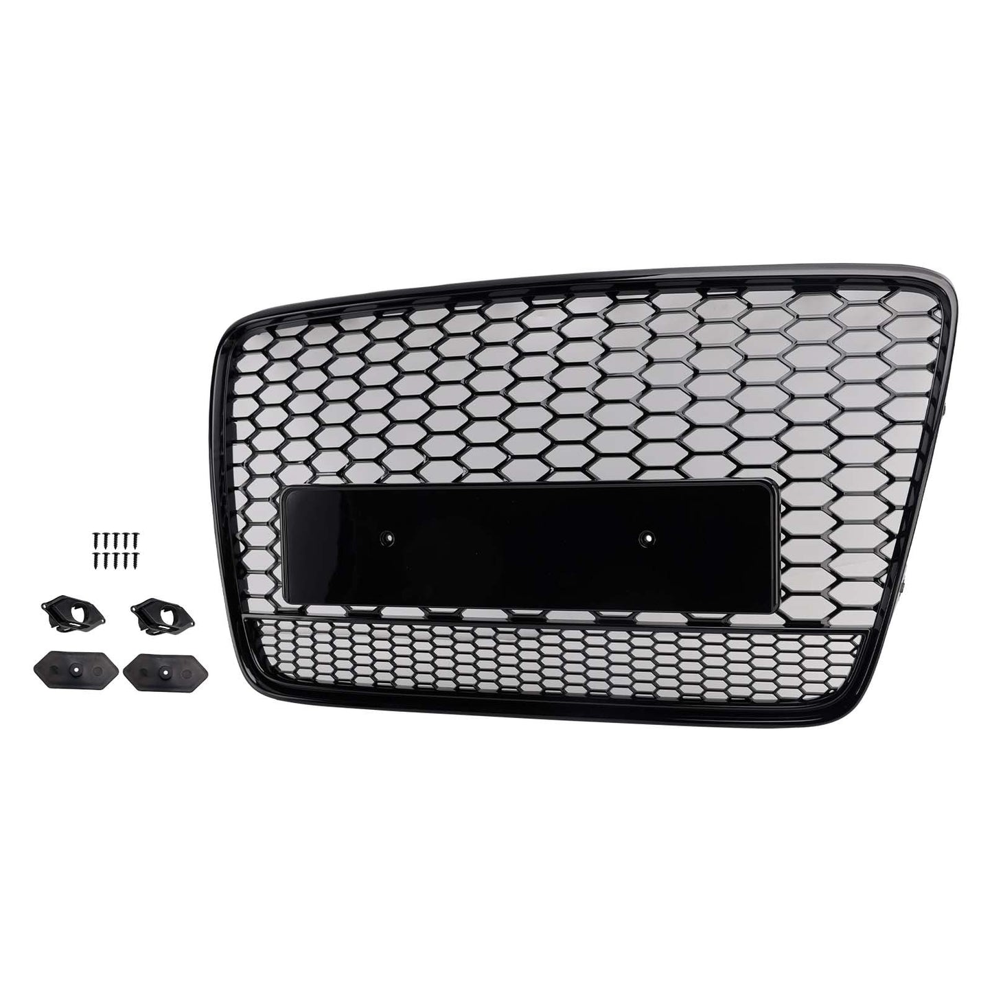 Griglia di ventilazione del radiatore per paraurti anteriore, colore nero lucido, compatibile con Audi Q7 2005-2015.