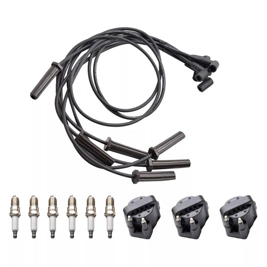2005-2008 Buick LaCrosse 3.8L V6 6x candele + 3x bobina di accensione DR39 + 6x cavi 19353734 10472401