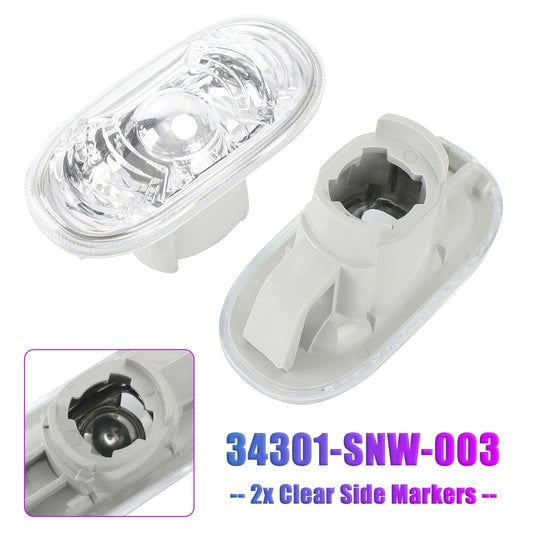 2 indicatori di direzione laterali trasparenti 34301-SNW-003 per Honda Civic Type R FD2 2006-2011