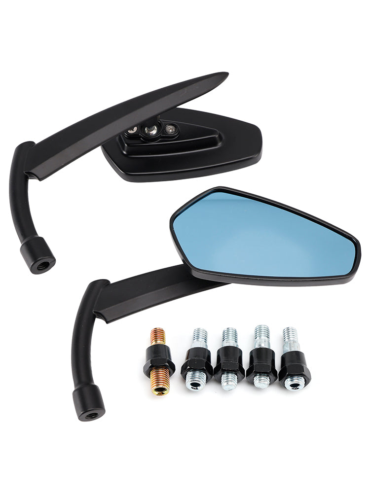 Specchietti retrovisori neri personalizzati a forma di lama per Yamaha Chopper Midnight Roadliner Raider