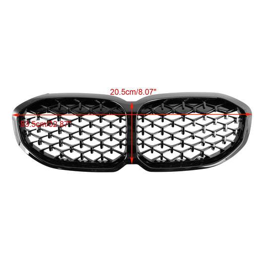 2019-2024 BMW Serie 1 F40 Griglia a rene anteriore Gloss Black Diamond