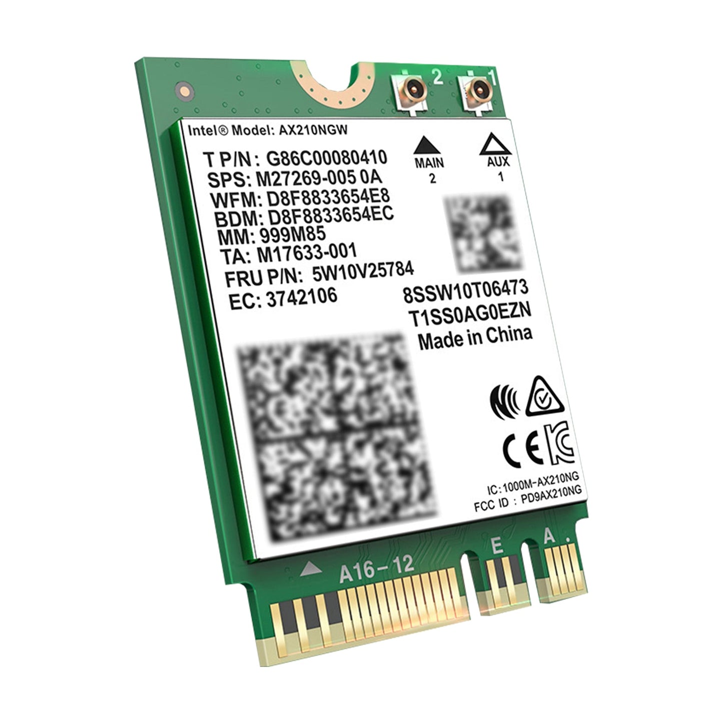 Modulo AX210 Bluetooth 5374Mbps Scheda di rete Gigabit ad alta velocità Supporta WIFI6