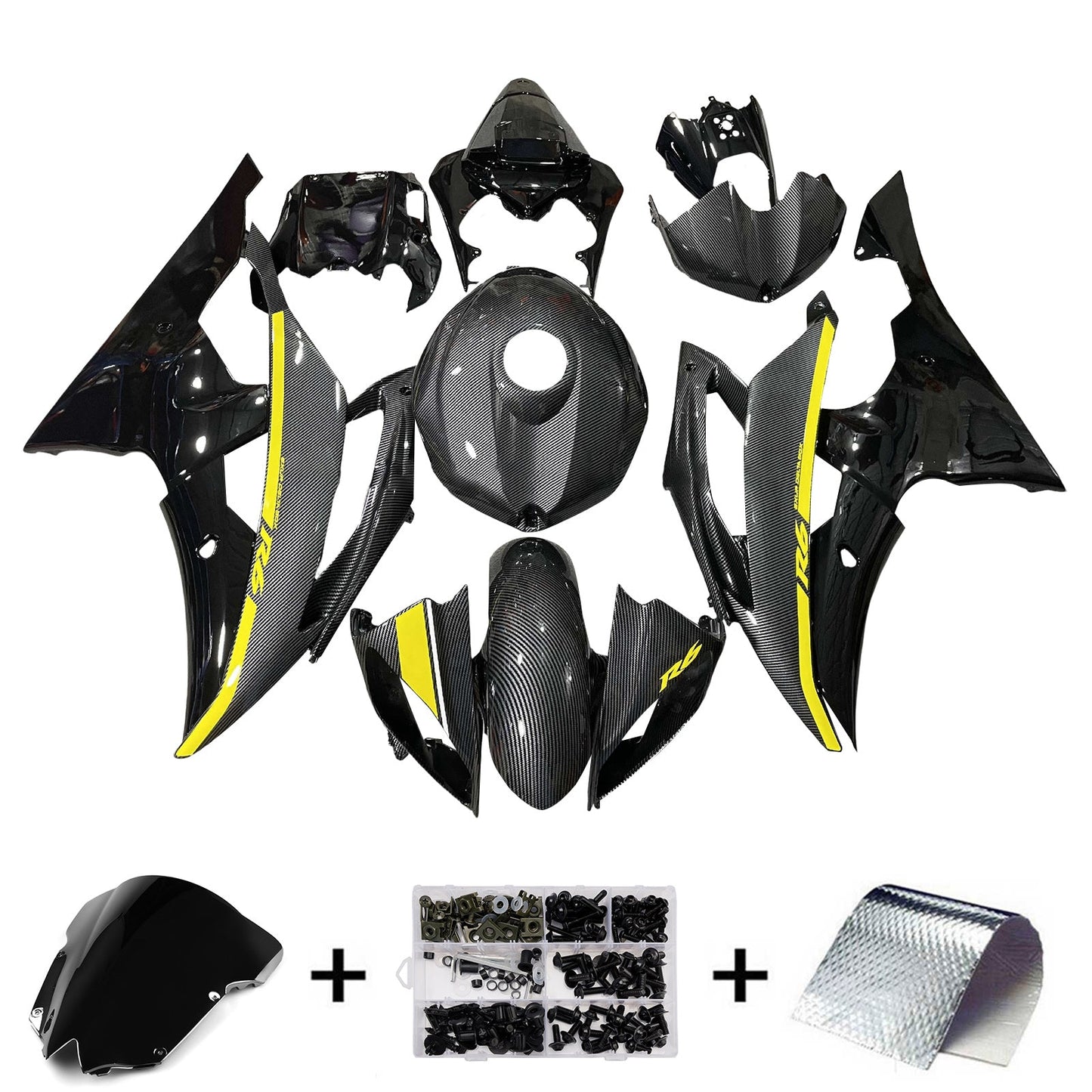 Kit carenatura iniezione plastica ABS per Yamaha YZFR6 YZF-R6 2008-2016