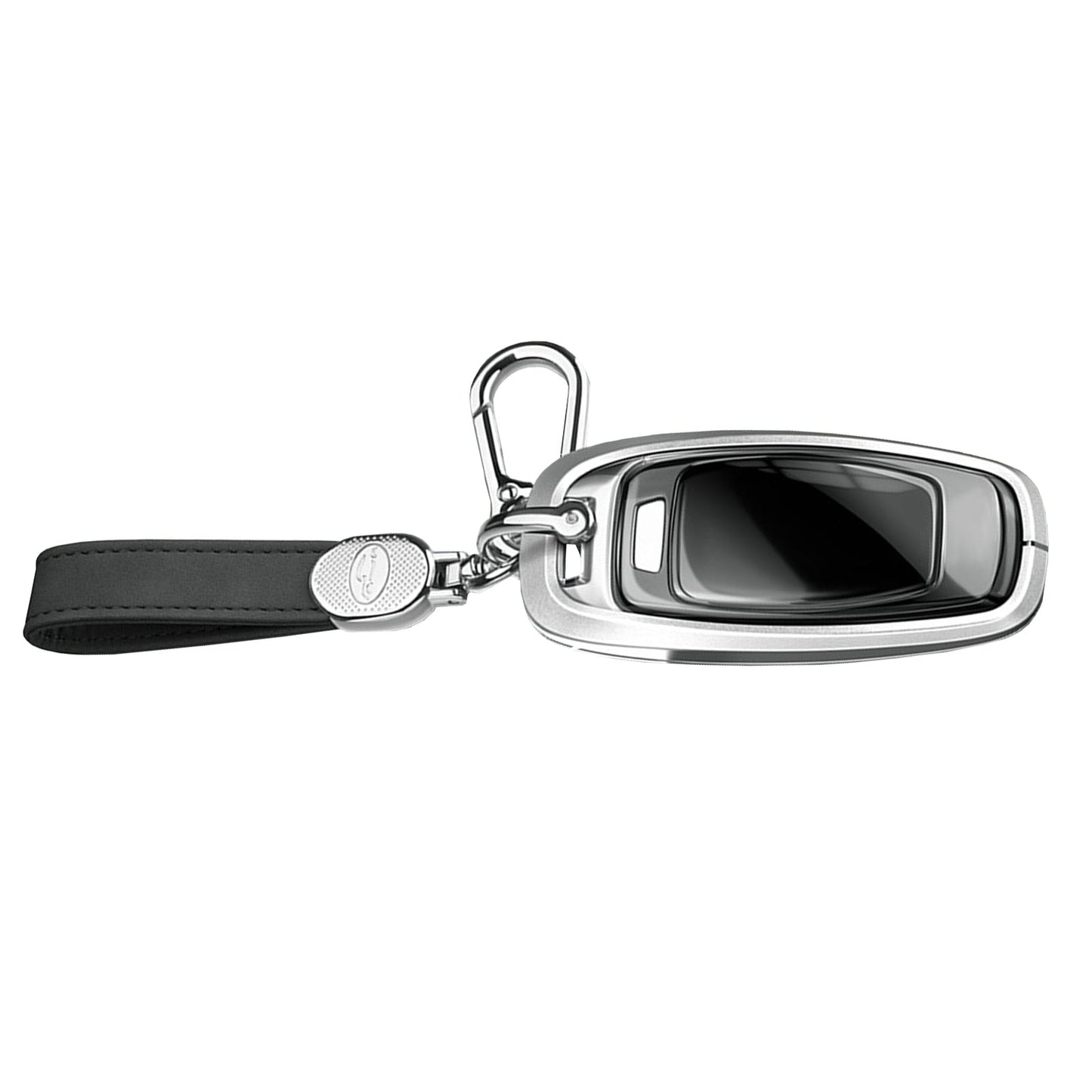 Custodia per chiave auto in TPU argentato in lega di alluminio con fibbia per Audi a6l a4l a3