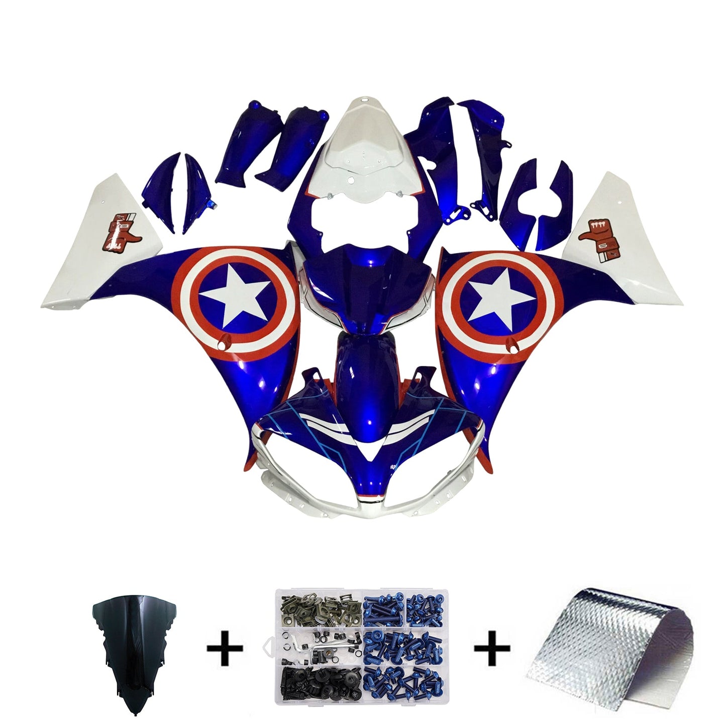 Kit carenatura iniezione plastica ABS per Yamaha YZFR1 YZF-R1 2009-2011