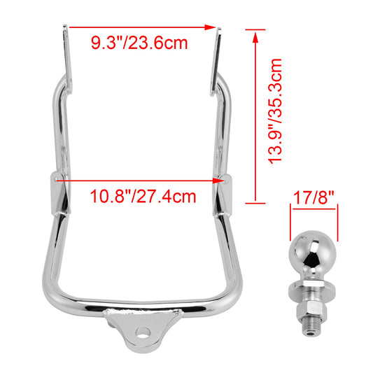 Gancio di traino per rimorchio adatto per Touring Electra Street Glide FLHX 2009-2023 argento