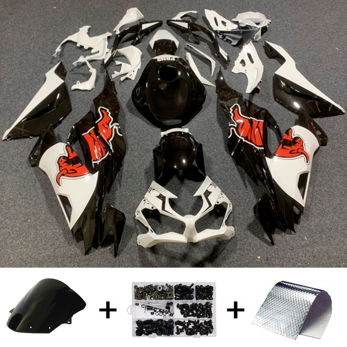 Kit carenatura iniezione in plastica ABS adatto per Kawasaki ZX6R 2019-2023