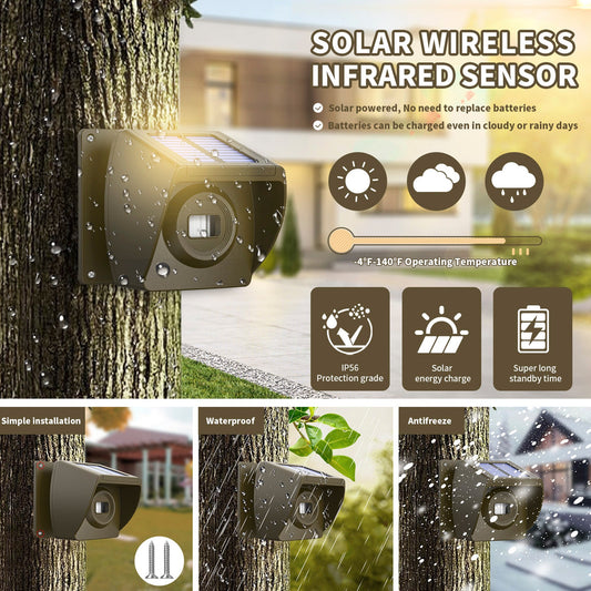 Allarme antifurto per vialetto a induzione wireless con alimentazione a infrarossi per esterni da 800 m
