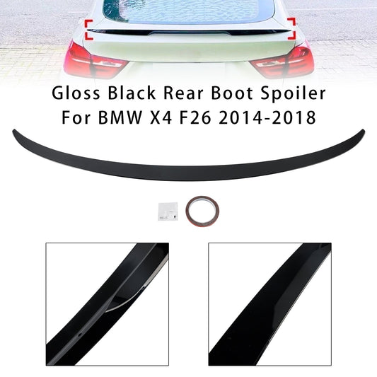 Spoiler posteriore nero lucido per BMW X4 F26 2014-2018