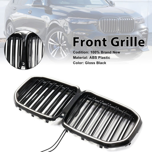Griglia anteriore a doppio rene nera lucida per BMW X7 G07 2019-2022