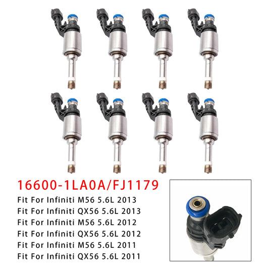 Iniettore di carburante 8 pezzi per Infiniti M56 QX56 Q70 5.6L 16600-1LA0A FJ1179