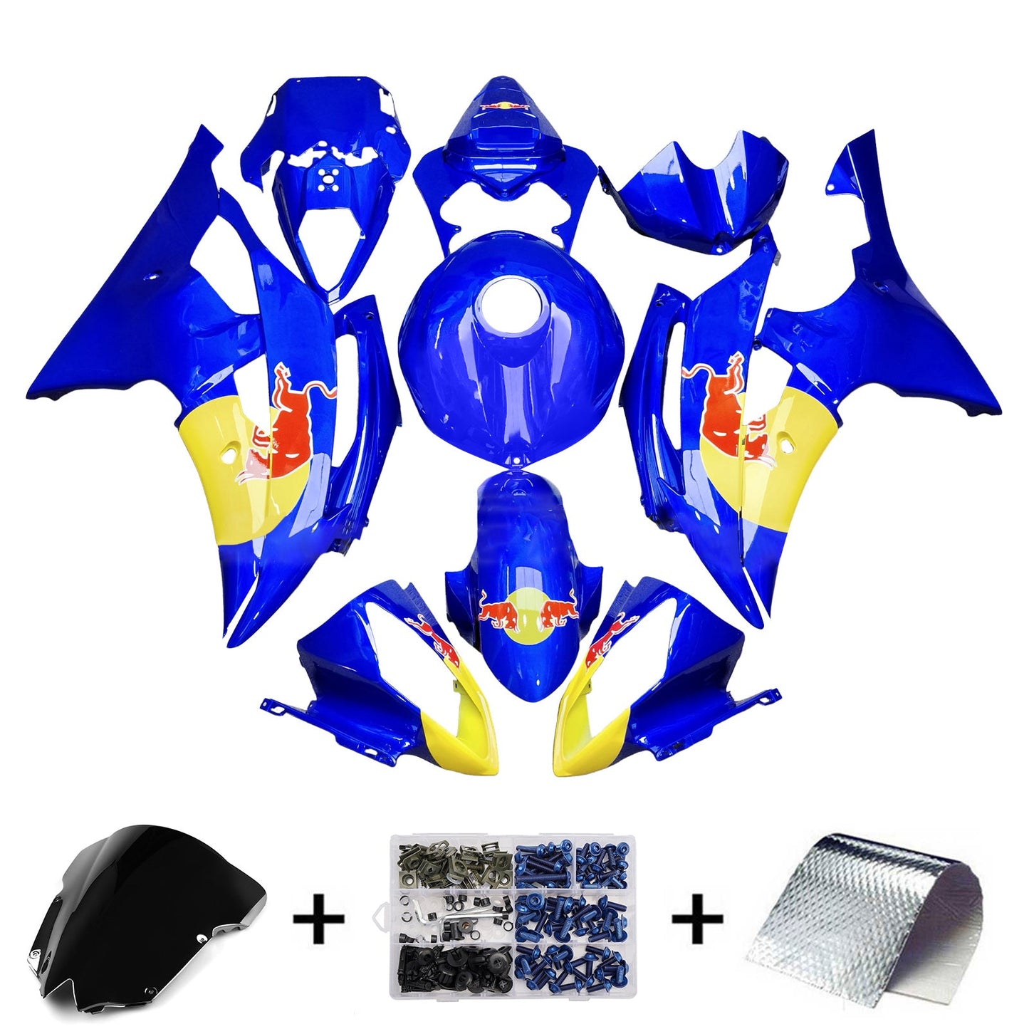 Kit carenatura iniezione plastica ABS per Yamaha YZFR6 YZF-R6 2008-2016